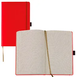 Lediberg Notizbuch Tucson ca. DIN A6 kariert, hellrot Hardcover 192 Seiten
