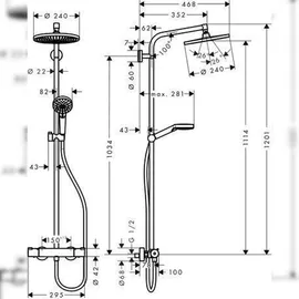 Hansgrohe Crometta S Showerpipe 240 1jet mit Thermostat chrom 27267000