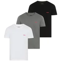 Hugo Regular Fit T-Shirt Set im 3er-Pack, Mittelgrau, M
