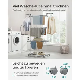 Songmics Wäscheständer 173 grau