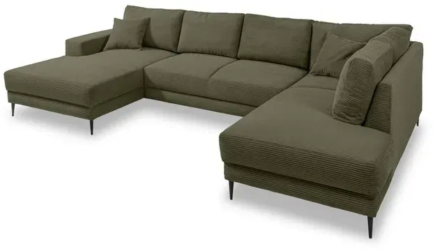 filippo Wohnlandschaft Ortello Cord Grün Olive