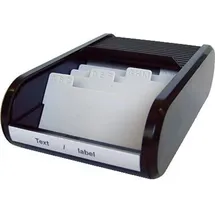 Helit Visitenkartenbox H6218095 Schwarz 300 St.