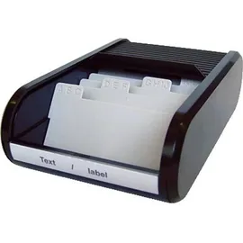 Helit Visitenkartenbox H6218095 Schwarz 300 St.