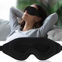 Schlafmaske fur Herren und Frauen, Eysilk 2022 Neues Upgrade 3D Tief Schlafbrille Bequem, Augenmaske fur Seitenschlafer, Atmungsaktive 100% Lichtblockierung ​Schlafmaske fur Reisen, Yoga(Schwarz)