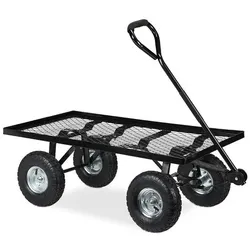 relaxdays Flacher Handwagen