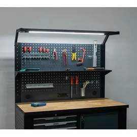 feistos Werkbank Holz/Metall/Stahl schwarz 124 kg