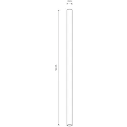 Licht-Erlebnisse Deckenrohr 100 cm Serie: MODERN Farbe: Hellgrau Material: Aluminium | LE93593