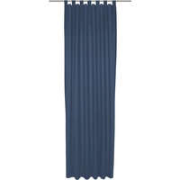 Wirth Vorhang WIRTH "Umea" Gardinen Gr. 245 cm, Schlaufen, 132 cm, blau (dunkelblau) Schlaufen
