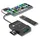 TECHLY Usb-a/usb-c auf NVMe/SATA M.2 Adapter mit Sd/tf-kartenleser Schwarz