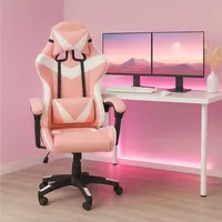 Hti-Living Schreibtischstuhl Krit Pink-Weiß