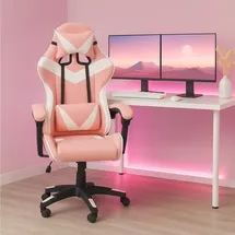 Hti-Living Schreibtischstuhl Krit Pink-Weiß