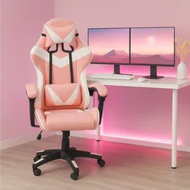 Hti-Living Schreibtischstuhl Krit Pink-Weiß