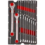 Einhell Gabelringschlüssel-Set 19-tlg. Rot/Schwarz