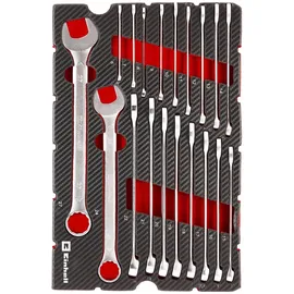 Einhell Gabelringschlüssel-Set 19-tlg. Rot/Schwarz