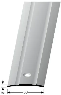 PARKETTFREUND Übergangsprofil PF 439 100 cm 30 mm mittig gebohrt Alu elox. Farbe Edelstahl