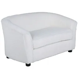Teddy Sofa 2 Personen für Kind weiß.