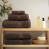 vidaXL Waschhandschuh 15 x 21 cm braun 2 St.