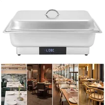 Gojoy Elektrischer Speisenwärmer, 600 W, 35–90 °c und Touchscreen, Buffet-speisenwärmer Aus Edelstahl mit Touchscreen Und Digitalanzeige