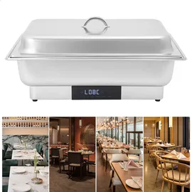 Gojoy Elektrischer Speisenwärmer, 600 W, 35–90 °c und Touchscreen, Buffet-speisenwärmer Aus Edelstahl mit Touchscreen Und Digitalanzeige