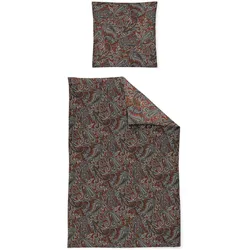 Bettwäsche IRISETTE "Alpaka 8470", rot, B/L: 155cm x 220cm, , Flanell, B/L: 80cm x 80cm, Flanell, Obermaterial: 100% Baumwolle, Bettwäsche, hochwertig