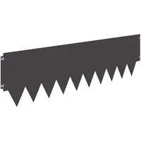 vidaXL Raseneinfassung 20 pcs Metall 20 x 20 cm schwarz