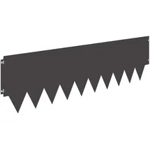vidaXL Raseneinfassung 20 pcs Metall 20 x 20 cm schwarz