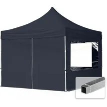 TOOLPORT Faltpavillon Economy 3 x 3 m inkl. 4 Seitenteile dunkelgrau 59006