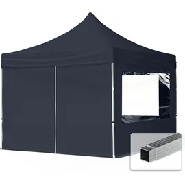 TOOLPORT Faltpavillon Economy 3 x 3 m inkl. 4 Seitenteile dunkelgrau 59006