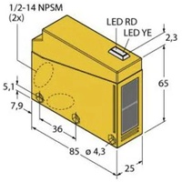 Turck Einweg-Lichtschranke Q853E-B