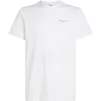 Tommy Jeans T-Shirt Baumwolle, Logo-Detail, für Herren, YBR WHITE,