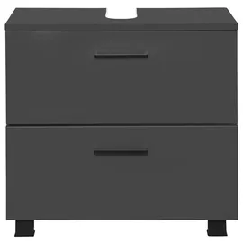 WELLTIME Waschbeckenunterschrank WELLTIME "Trento, verschiedene Ausführungen und Farben", grau (grau matt), B:60cm H:54cm T:35cm, Holzwerkstoff, MDF, Schränke, Waschbeckenunterschrank, Badmöbel, Breite 60 cm, Beckenunterschrank auf Füßen, Made in Germany