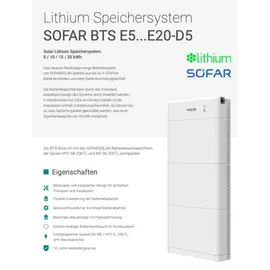 SOFAR BTS E5-DS5 Lithium Speichersystem 5,12 kWh