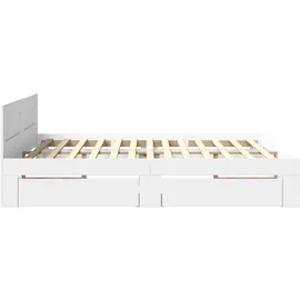 vidaXL Bettgestell 180 x 200 cm Weiß
