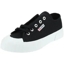 Sneaker SUPERGA "Superga Sneaker Textil", Gr. 44, schwarz (schwarz, weiß), Textil, casual, Schuhe