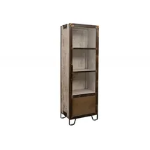 Massivmoebel24 Vitrine Mango 60 x 40 x 180 cm Braun