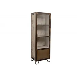 Massivmoebel24 Vitrine Mango 60 x 40 x 180 cm Braun