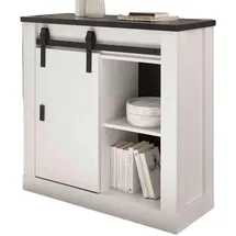 furn.design Sideboard 93 x 91 cm Weiß / Anthrazit