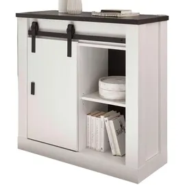 furn.design Sideboard 93 x 91 cm Weiß / Anthrazit