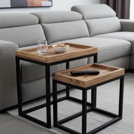 bene living Couchtisch 2er Set Lecce Mango natur