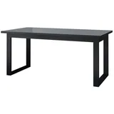 Helvetia Helio Ausziehbarer Tisch 170-220 cm Schwarz/Graues Glas - Schwarz