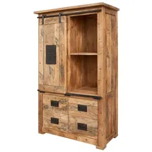 Massivmoebel24 Schrank Mango 90x45x150 natur lackiert Railway 113