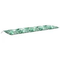 VidaXL Gartenbank-Auflage Blattmuster 200x50x7 cm Oxford-Gewebe