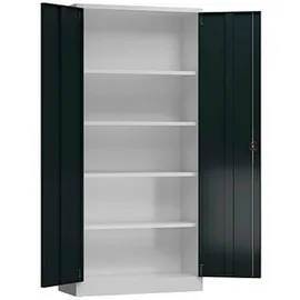 Classix Stahlschrank X-530358 anthrazit, lichtgrau 92,0 x 50,0 x 194,5 cm, aufgebaut