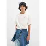 Marc O'Polo Junior T-Shirt normale Passform, für Jungs, dezente Stickerei weiß 152