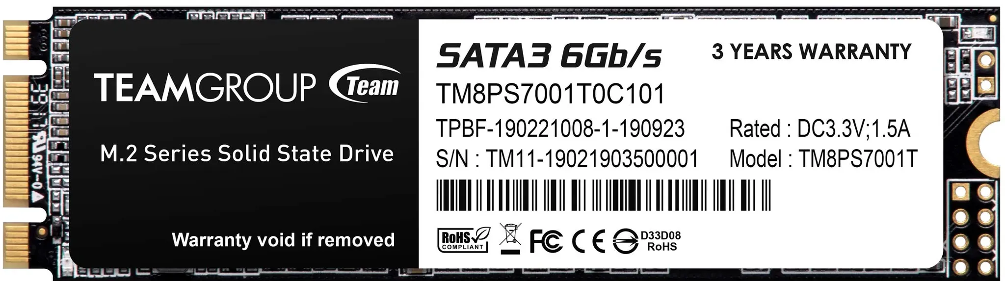 TEAMGROUP SSD M.2 1TB Team MS30 Typ 2280 TM8PS7001T0C101