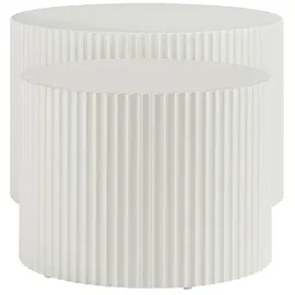 SalesFever Couchtisch 2er Set Weiß – Naturweiß