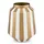 Pip Studio Vase Metall Stripes weiß-Gold 24x29cm