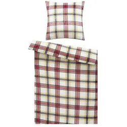 levelone Flanell-Fleece Bettwäsche  Cozy Check , mehrfarbig , Maße (cm): B: 135