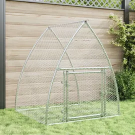 vidaXL Freigehege 100 x 105 x 120 cm silber