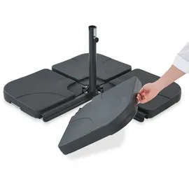 LECO Schirmständer, Kreuz, für Rohrdurchmesser von 50 mm - grau